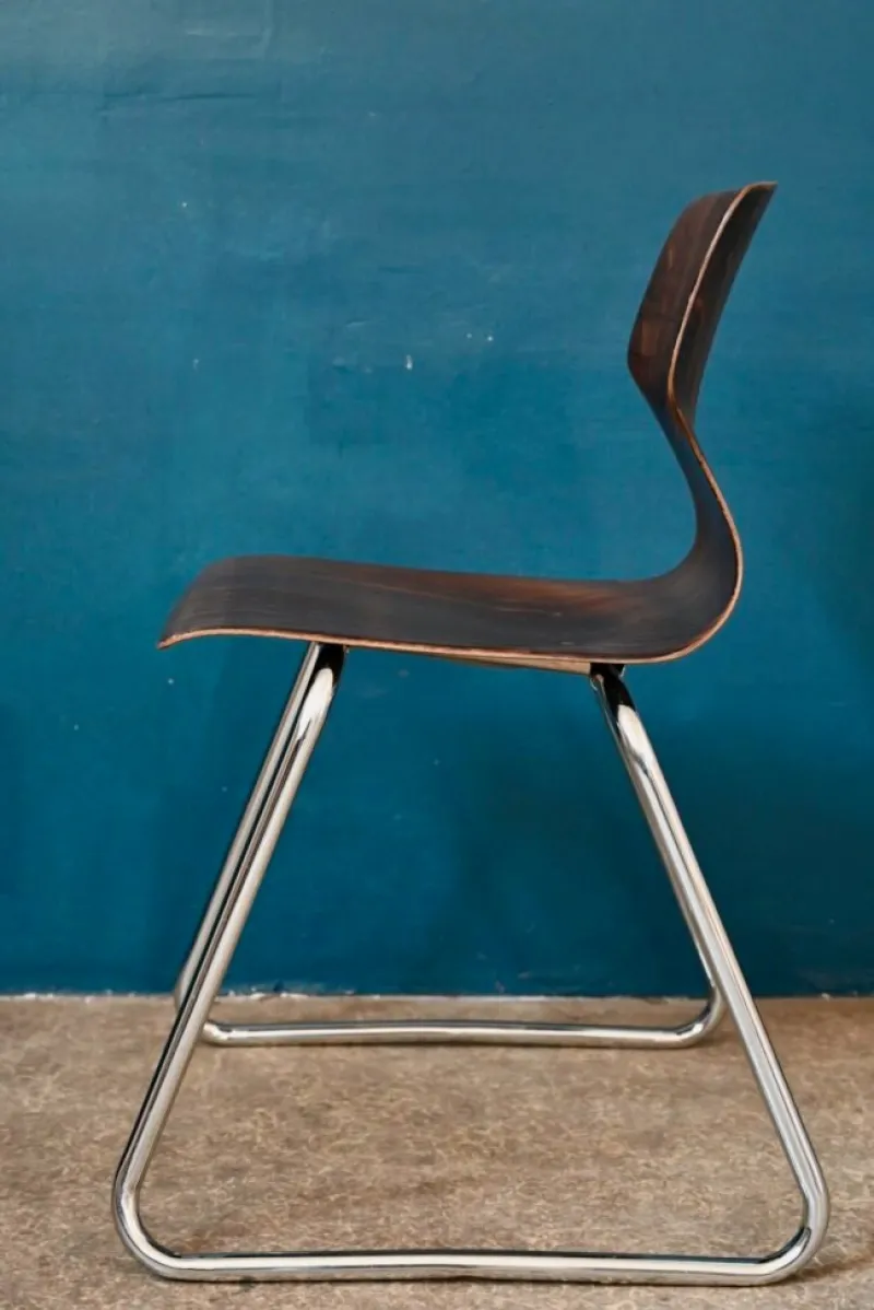 Pamono Chairs by Elmar Flötotto for Pagholz Flötotto, 1970s, Set of 4> Side Chairs & Dining Chairs