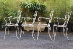 Pamono Chairs Garden Lio Carminati / Bridges to Home & Garden, Italy, in 1950, Set of 4 From Casa E Giardino> Garden Seating