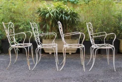 Pamono Chairs Garden Lio Carminati / Bridges to Home & Garden, Italy, in 1950, Set of 4 From Casa E Giardino> Garden Seating