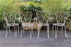 Pamono Chairs Garden Lio Carminati / Bridges to Home & Garden, Italy, in 1950, Set of 4 From Casa E Giardino><noscript><img width=