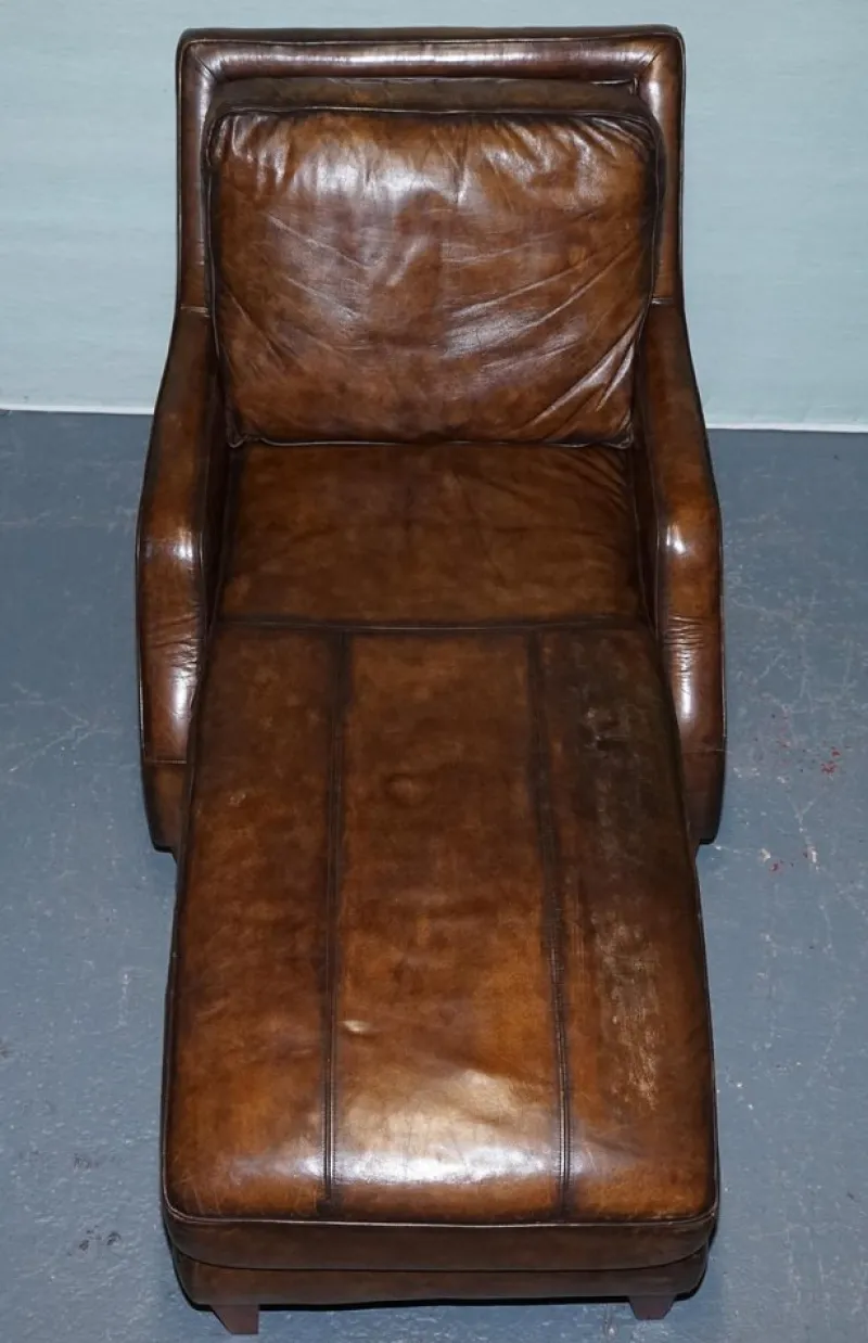 Best Pamono Chaise Lounge in Hand Dyed Leather