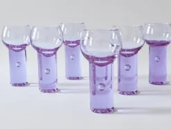 New Pamono Chameleon Aperitif Drinking Glasses attributed to Sergio Asti for Arnolfo Di Cambio, Italy, 1970, Set of 6