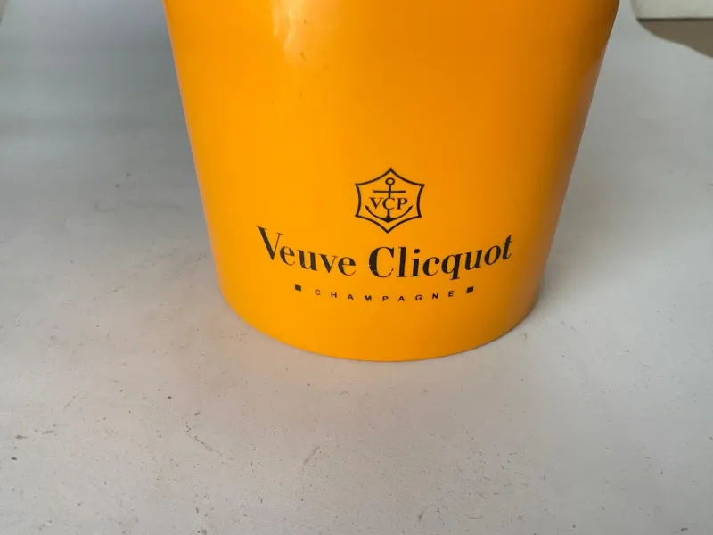 Pamono Champagne Bucket Veuve Clicquot in Plastic Orange, France, 20th Century> Ice Buckets & Wine Coolers