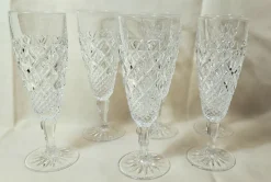 Hot Pamono Champagne Flutes in Bohemian Crystal, Set of 6