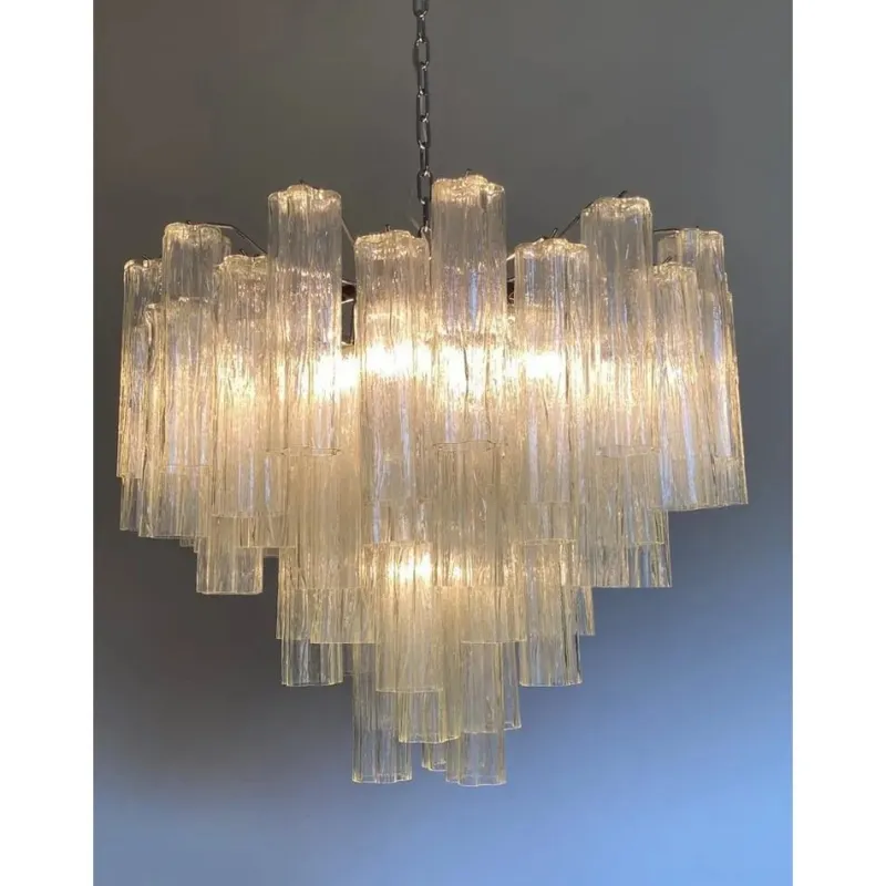 Pamono Champagne Tronchi Murano Glass Chandelier by Simoeng> Ceiling Lights