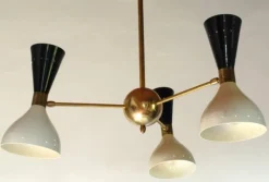 Pamono Chandelier by Silvio Piattelli> Ceiling Lights