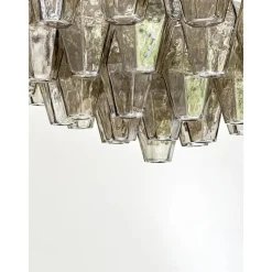 Pamono Chandelier with Fume Poliedri Murano Glass by Simoeng><noscript><img width=