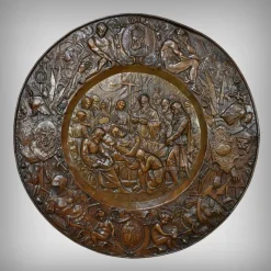 New Pamono Charlemagne Embossed Copper Trays, Set of 2