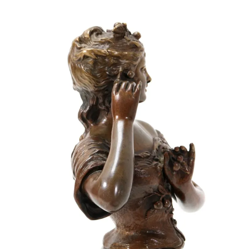 Best Pamono Charles Anfrie, Art Nouveau Retour des Cerises Sculpture, Late 19th Century, Bronze