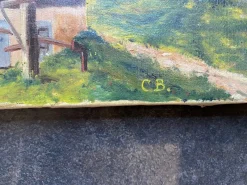 Sale Pamono Charles Bourquin, La loge Suisse, 1908, Oil on Canvas