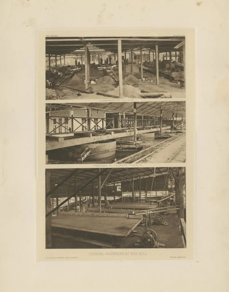 Clearance Pamono Charles J. Kleingrothe, Heliograph of Tin Mining in Tronoh, Perak and Tambun in Sabah, Malaysia, 1907, Print