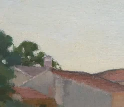 Pamono Charles Perron, Country Scene, 20th-Century, Oil on Canvas, Framed><noscript><img width=