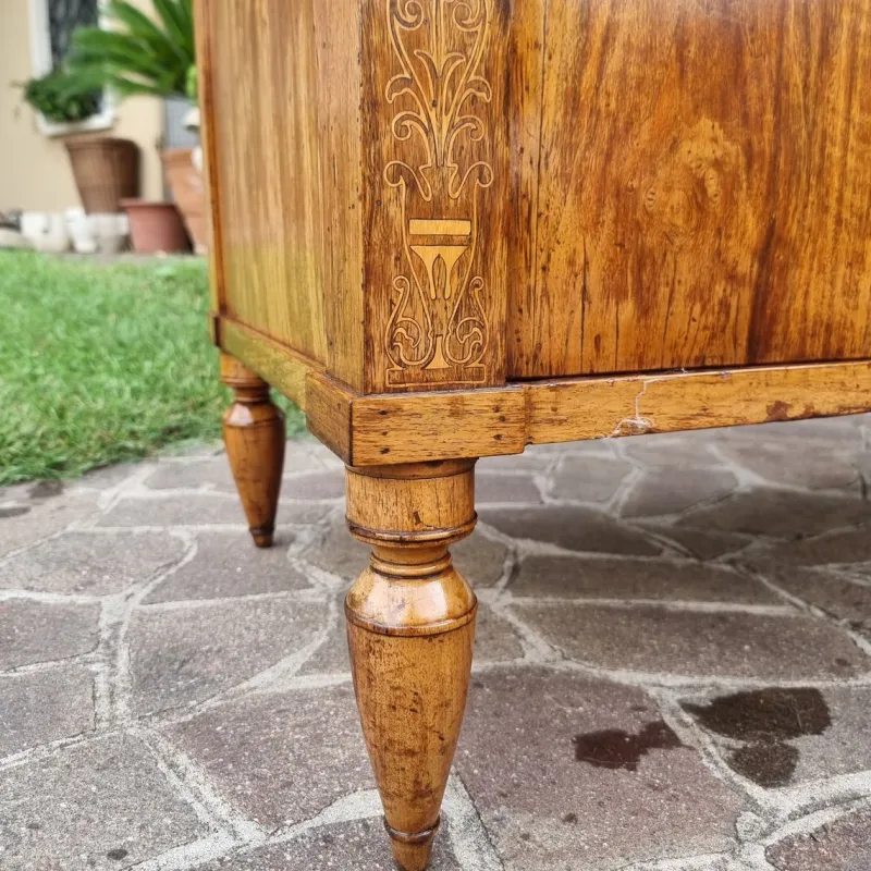 Pamono Charles X Faenza Walnut Chest of Drawers, 1810> Dressers, Commodes & Chests