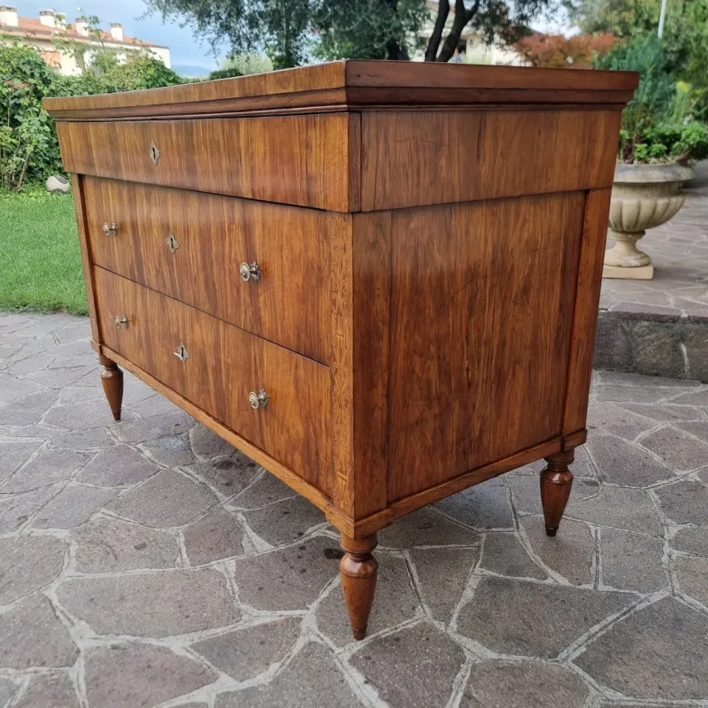 Pamono Charles X Faenza Walnut Chest of Drawers, 1810> Dressers, Commodes & Chests