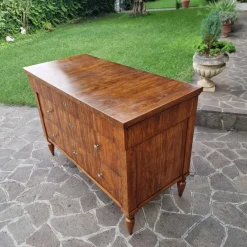 Pamono Charles X Faenza Walnut Chest of Drawers, 1810><noscript><img width=