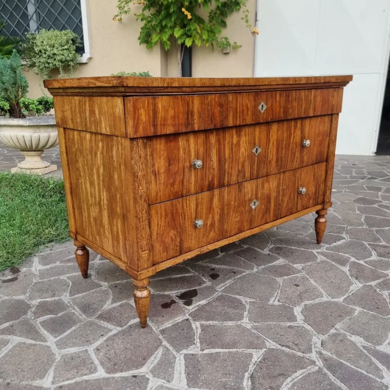 Pamono Charles X Faenza Walnut Chest of Drawers, 1810> Dressers, Commodes & Chests