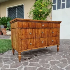 Pamono Charles X Faenza Walnut Chest of Drawers, 1810><noscript><img width=