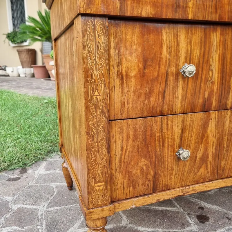 Pamono Charles X Faenza Walnut Chest of Drawers, 1810> Dressers, Commodes & Chests