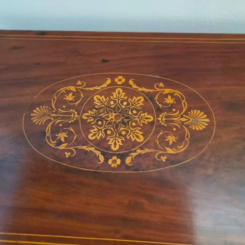Pamono Charles X Game Table in Maple and Mahogany with Inlays, 1820> Game Tables