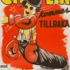 Pamono Charlie Chaplin The Champion Movie Poster, Sweden, 1944> Posters|Wall Decor