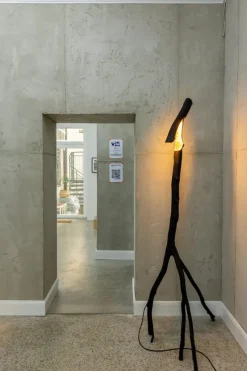 Pamono Charred & Gold Snappy Tree Friend Floor Light by Marco Iannicelli><noscript><img width=