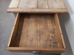 Pamono Cherry Farmhouse Table with 2 Drawers><noscript><img width=