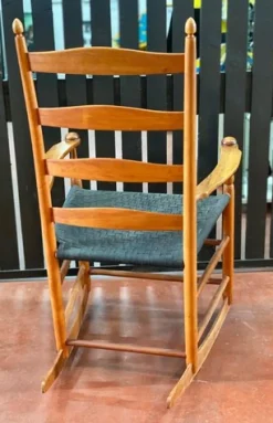 Pamono Cherry Rocking Chair, 1970s><noscript><img width=