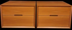 Clearance Pamono Cherrywood Bedside Tables, Italy, 1980s, Set of 2