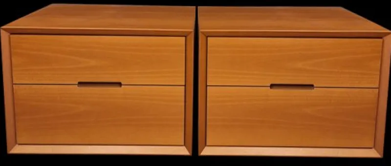 Clearance Pamono Cherrywood Bedside Tables, Italy, 1980s, Set of 2