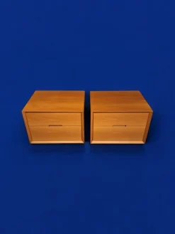 Clearance Pamono Cherrywood Bedside Tables, Italy, 1980s, Set of 2