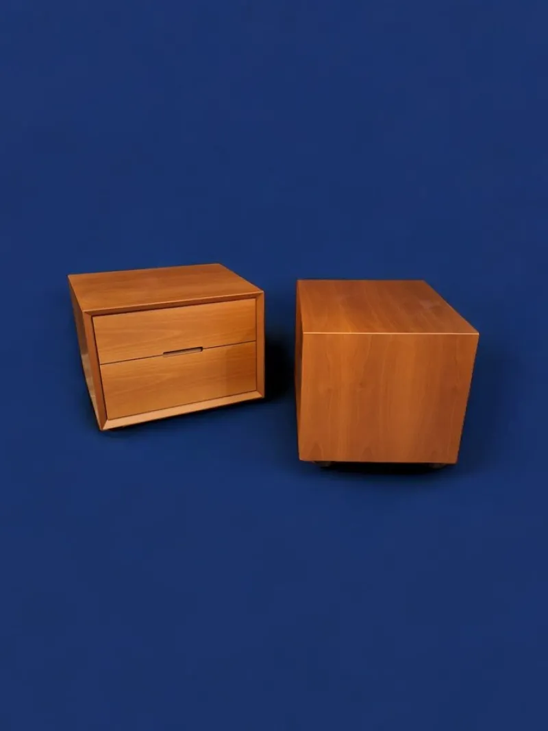 Clearance Pamono Cherrywood Bedside Tables, Italy, 1980s, Set of 2