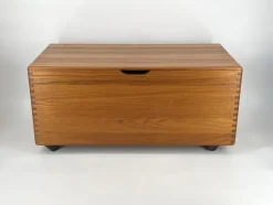Pamono Chest in Teak with Wheels from Salin Møbler, Denmark, 1960s