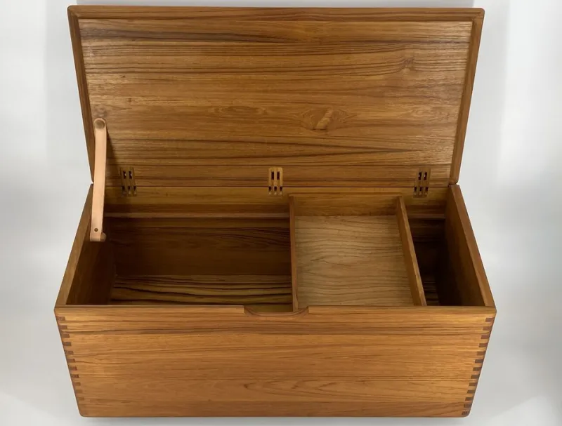 Pamono Chest in Teak with Wheels from Salin Møbler, Denmark, 1960s