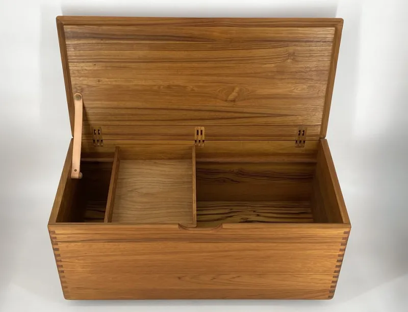 Pamono Chest in Teak with Wheels from Salin Møbler, Denmark, 1960s