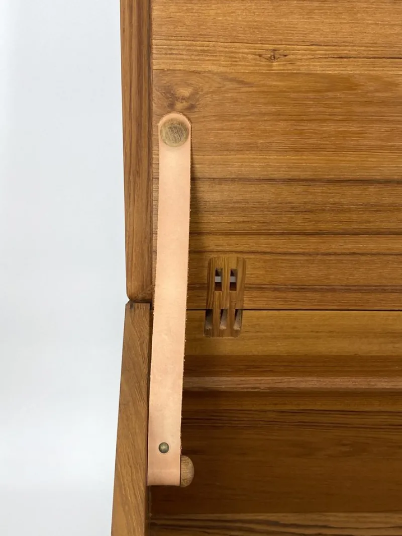 Pamono Chest in Teak with Wheels from Salin Møbler, Denmark, 1960s