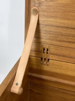 Pamono Chest in Teak with Wheels from Salin Møbler, Denmark, 1960s