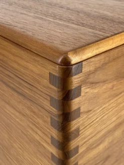 Pamono Chest in Teak with Wheels from Salin Møbler, Denmark, 1960s