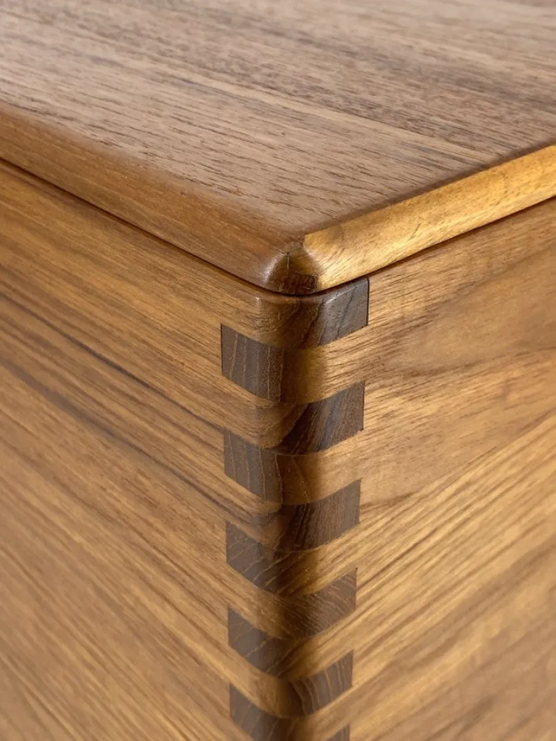 Pamono Chest in Teak with Wheels from Salin Møbler, Denmark, 1960s