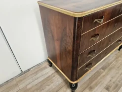 Best Pamono Chest of Drawers in Mahogany and Maple with Lacquered Feet, 1950