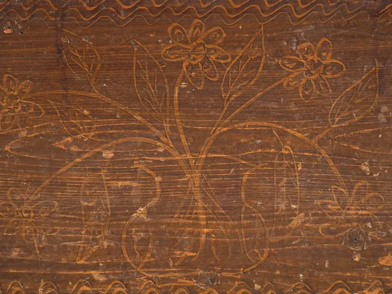 Discount Pamono Chest with Floral Motifs, 1920s