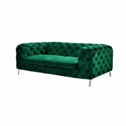 Pamono Chester Two-Seater Sofa in Green Velvet by Europa Antiques><noscript><img width=