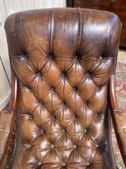 Outlet Pamono Chesterfileld Leather Rocking Chair
