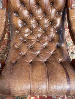 Outlet Pamono Chesterfileld Leather Rocking Chair