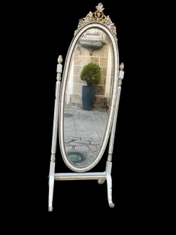 Pamono Chestnut Floor Mirror, 1950s