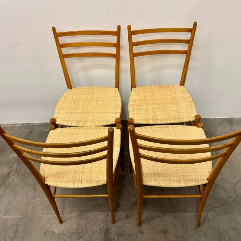 Pamono Chiavari Chairs Mod. Gobbetta, Set of 4> Living Room Sets