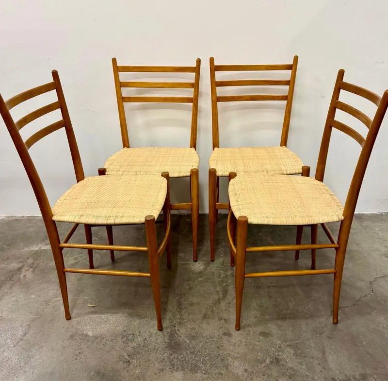 Pamono Chiavari Chairs Mod. Gobbetta, Set of 4> Living Room Sets