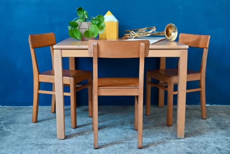 Pamono Childrens Activity Table and Chairs, Set of 4> Children's Tables
