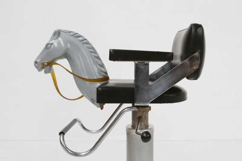 Pamono Children's Barber Chair with Horse Head, Belgium, 1950s> Children's Chairs