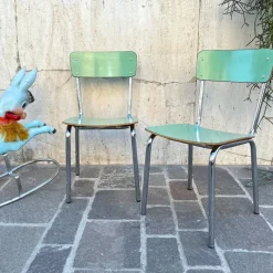 Sale Pamono Children's Chair in Green Formica, 1960s
