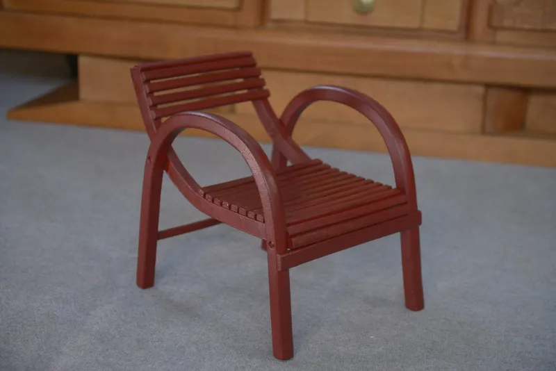 Pamono Children's Chair in Red Bentwood from Baumann, 1930s> Children's Chairs